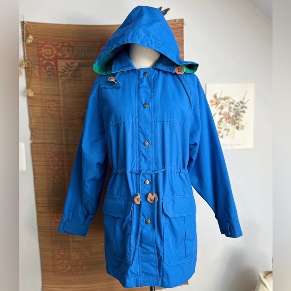 90’s Vintage Plaid Wool Lined Parka Jacket Small